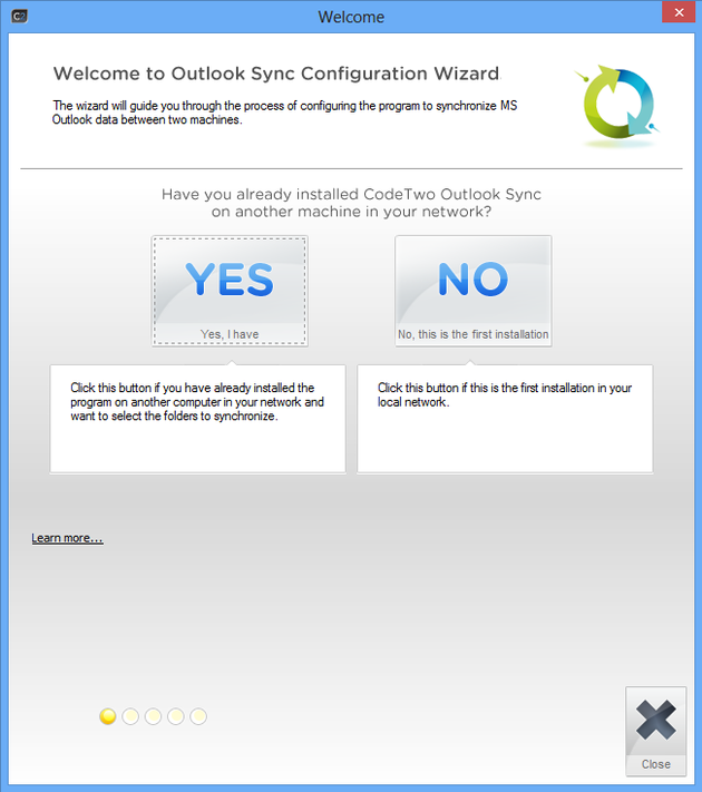 Outlook Sync Configuration Wizard