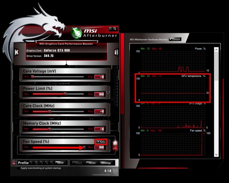 Set your fan speed to 100% while benchmarking and watch the GPU temperature closely