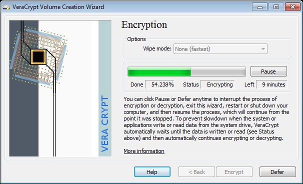 On the fly encrypting the system partition