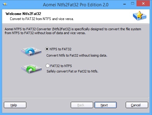 Convert NTFS to FAT32