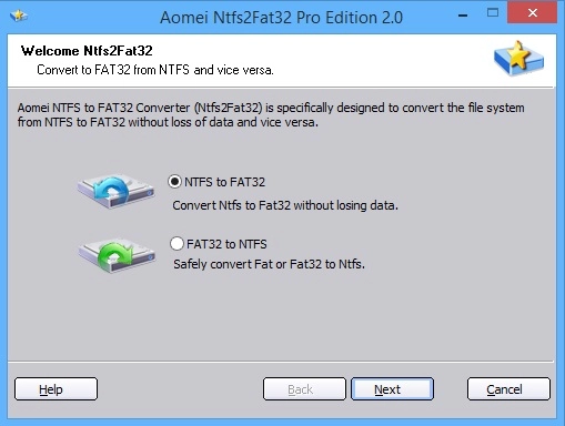 Convert NTFS to FAT32