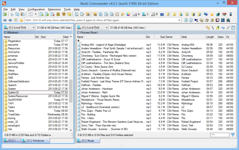 Show Audio Columns