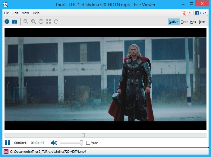 File Viewer Lite supports a large number of audio and video formats.