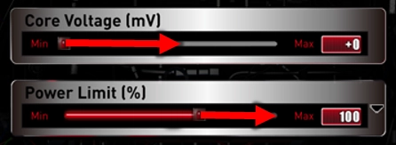 Increasing Core Voltage and Power Limit