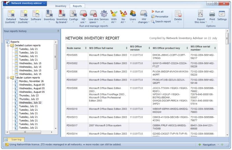 Software licensing audit