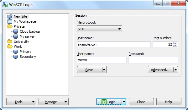 Login Dialog