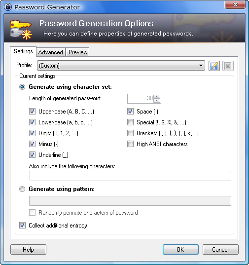 Powerful Built-In Password Generator