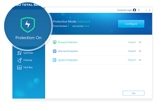 Protection offers 4 different user selectable modes - Performance/Balanced/Security and Custom. Each mode offers a different level of protection from malware, phishing attacks and backdoors.