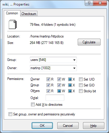 Changing Properties of Files and Folders