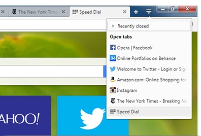 Recently closed tabs, tab cycling and other small improvements save you time online.