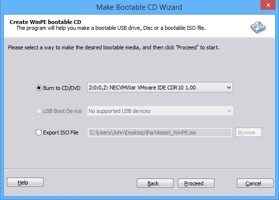 Make Bootable CD Wizard