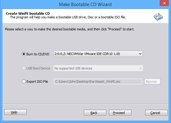 Make Bootable CD Wizard