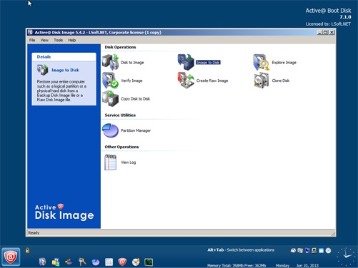 Backup software Active@ Disk Image