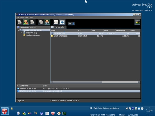 Partition recovery software Active@ Partition Recovery