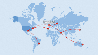 Interactive Route Maps for travel, airway and freight companies