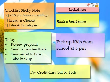 Sticky Notes on Windows Desktop