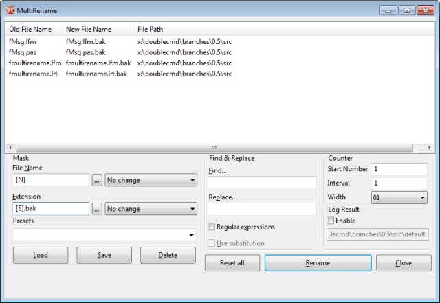 Multi rename tool