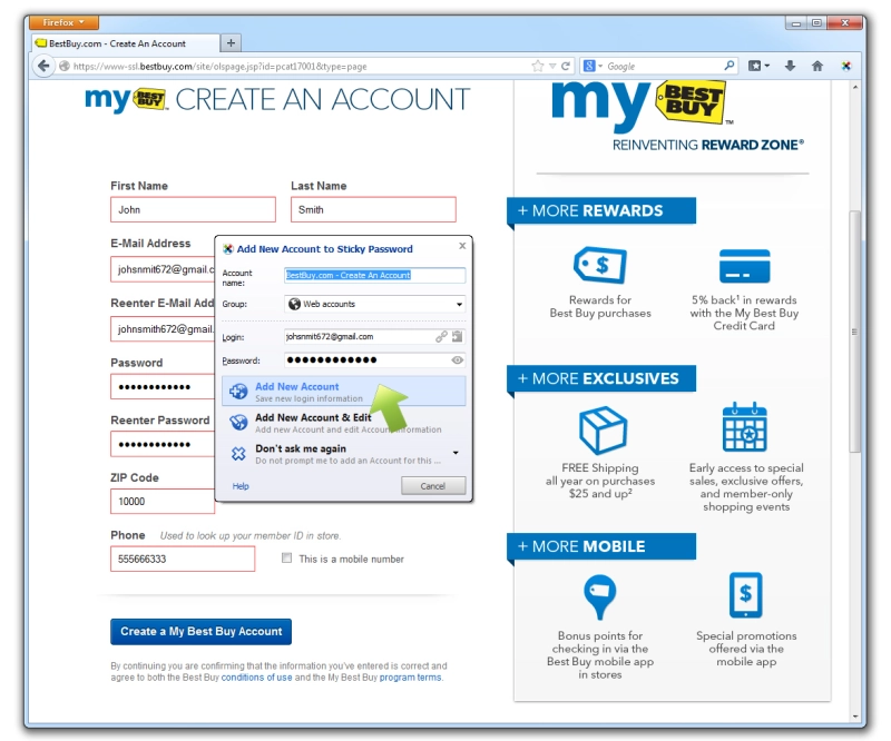 1-Click Form Filling with Identities