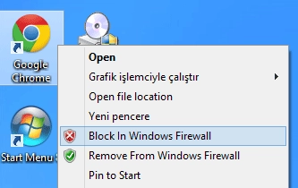 Block a Program through windows firewall