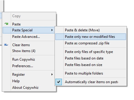 Copy only new or modified files