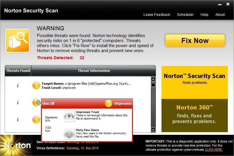 norton total security scam