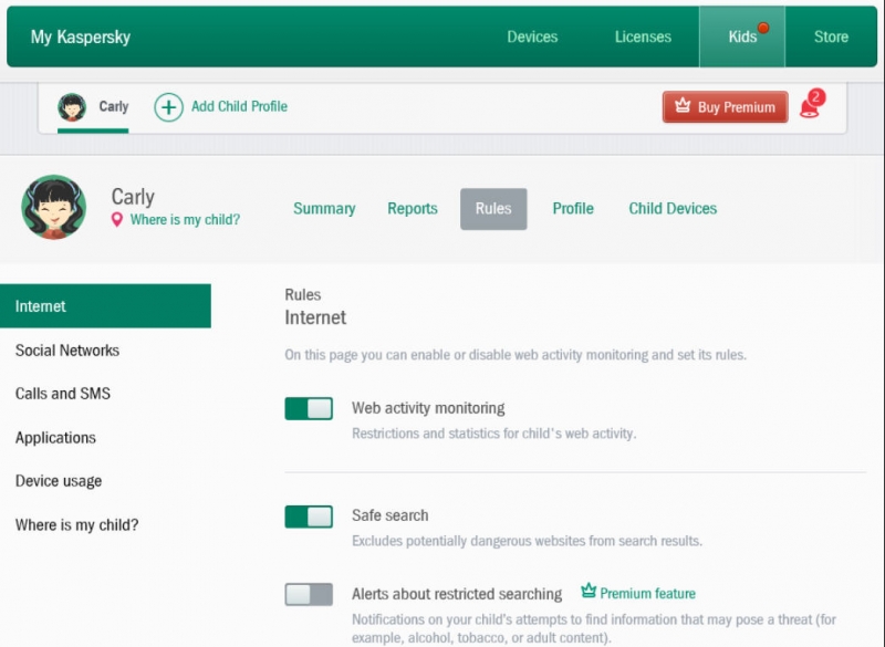 kaspersky safe kids log in