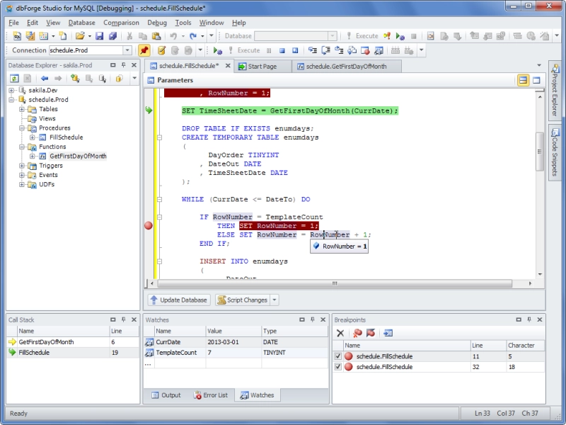 MySQL Debugger