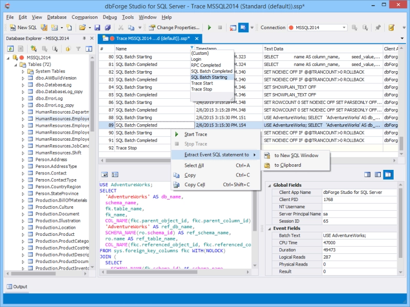 Server Event Profiler