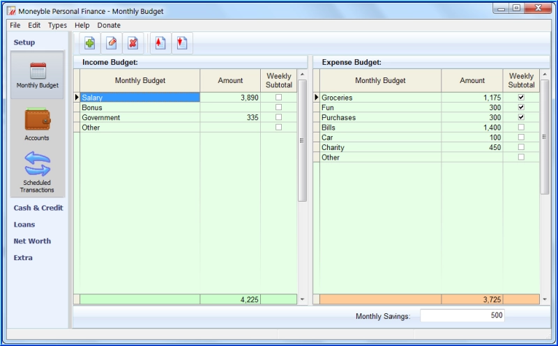 Monthly Budget