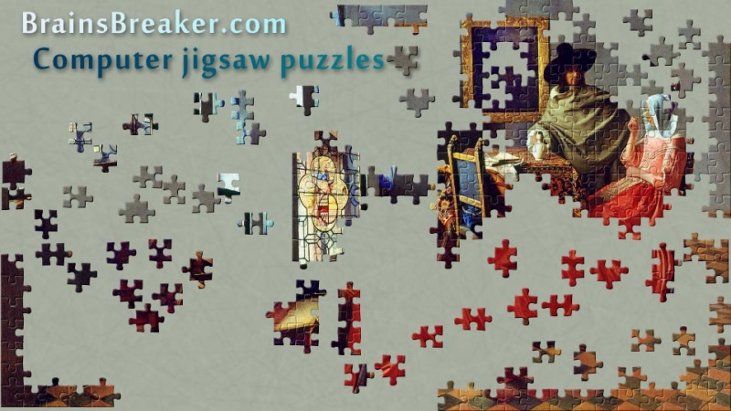 A jigsaw puzzle from a Vermeer's painting.