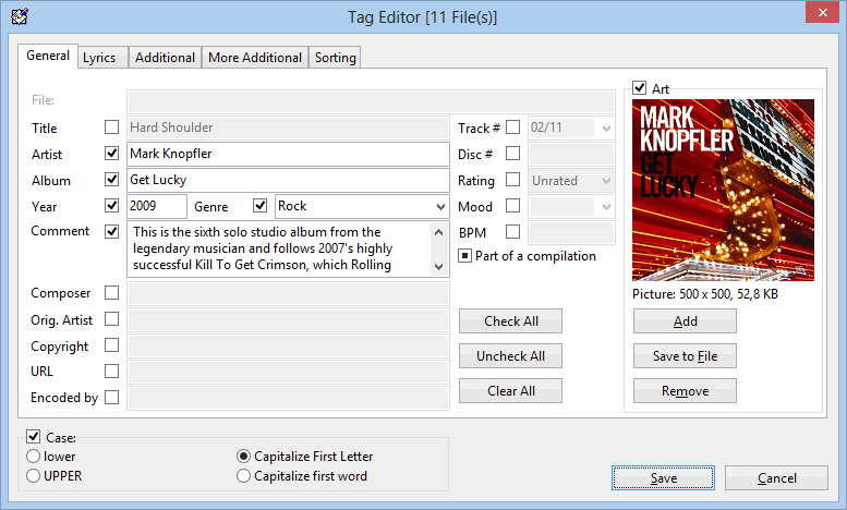 Multi files tag editor
