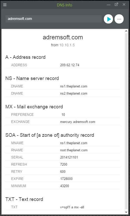 DNS Info