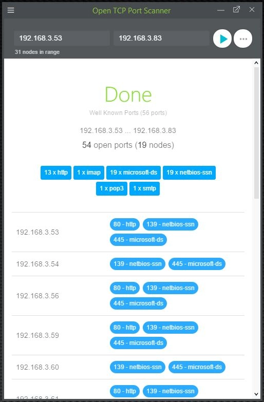 Open TCP Port Scanner