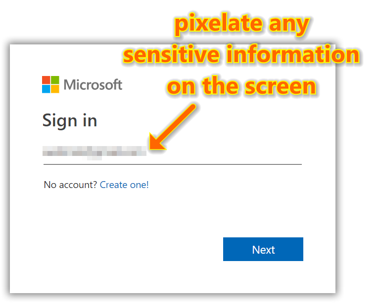Pixelate tool can be used to quickly remove sensitive information from screenshots