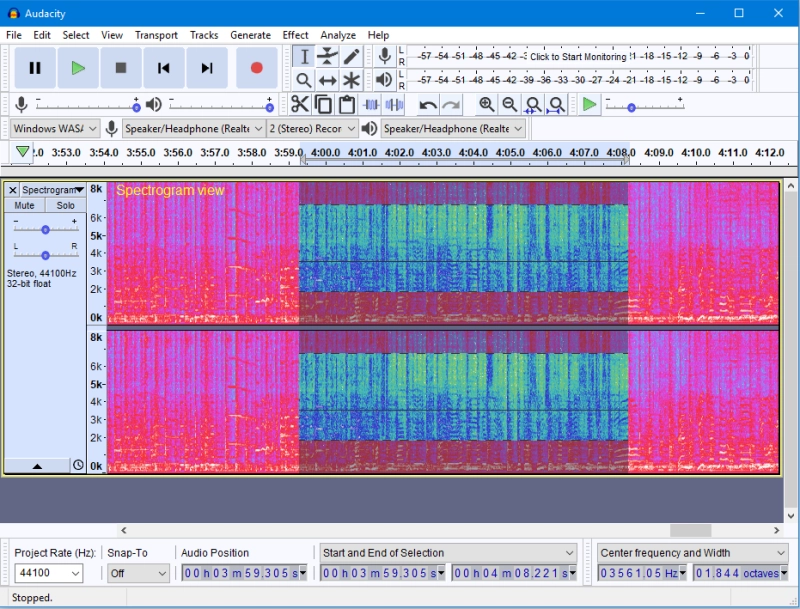 Spectrogram view