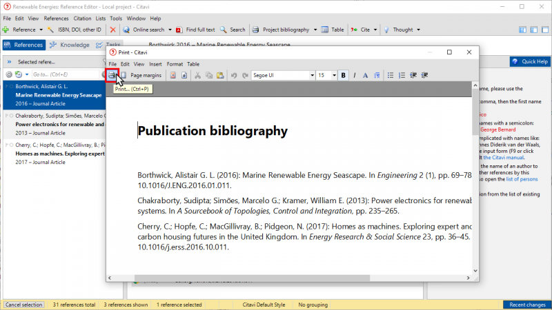 Creating a Simple Project Bibliography
