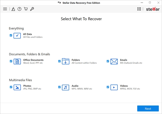 Step 1 : Select File Type