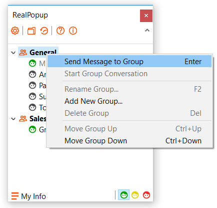 Group operations