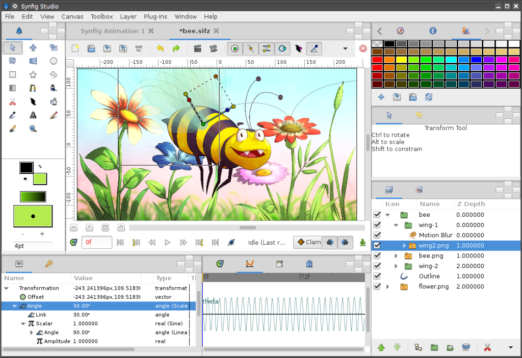 Palette Editor Panel - Synfig Animation Studio