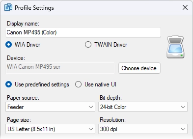 Use the best drivers for your scanner