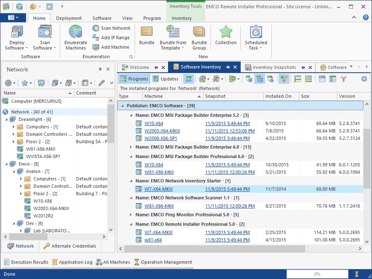 Software Inventory View