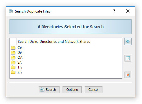 Search Duplicate Files Dialog